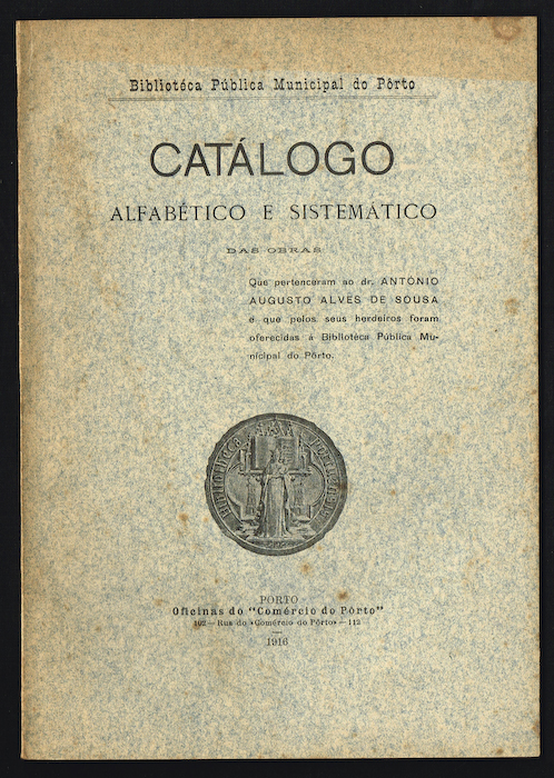 CAT�LOGO Alfab�tico e Sistem�tico das obras... (Porto)